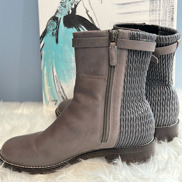 COLE HAAN GRAND OS GRAY LEATHER BOOTIES SIZE 7 - Picture 2 of 9